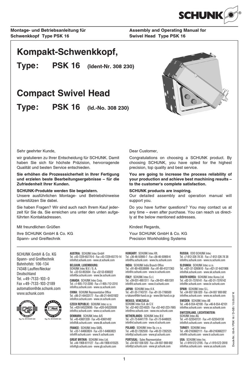 SCHUNK PSK 16 User instructions