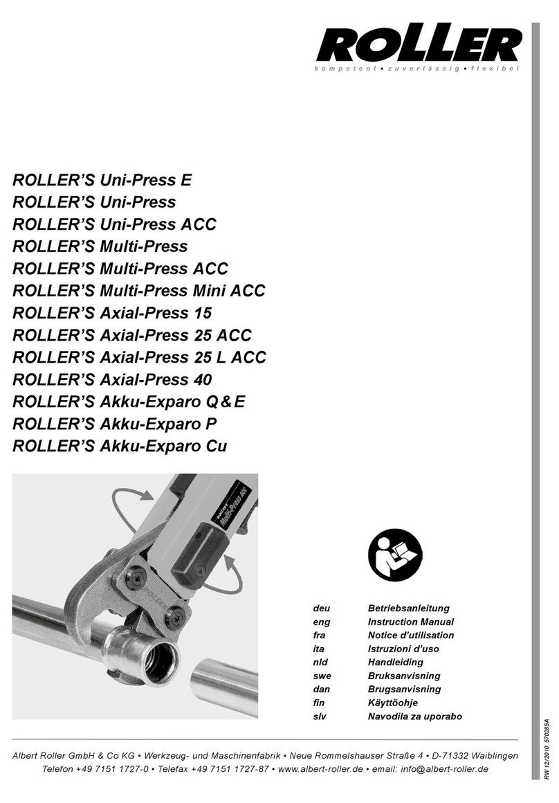 Roller Uni-Press E User manual