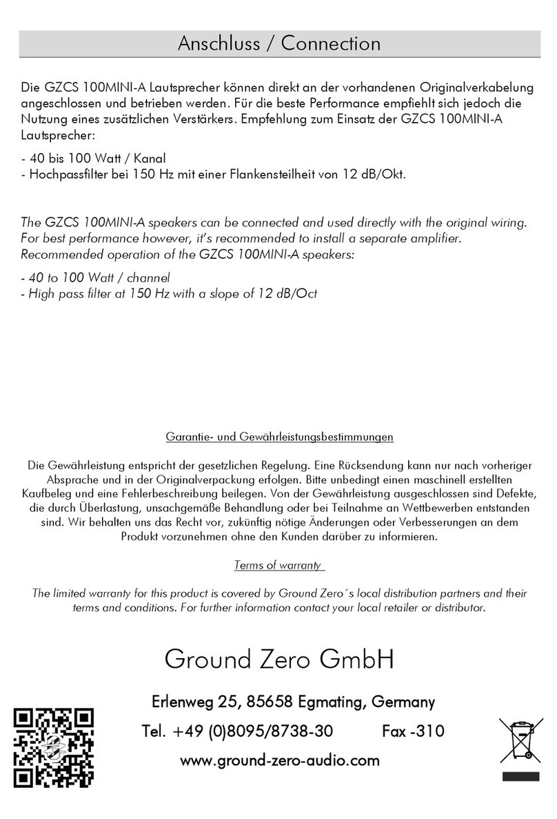 Ground Zero GZCS 100MINI-A owner's manual Ground Zero GZCS 100MINI-A owner's manual