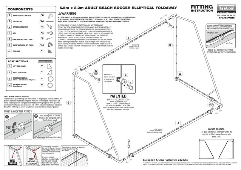 IstaGoal ADULT BEACH SOCCER ELLIPTICAL FOLDAWAY FITTING INSTRUCTION