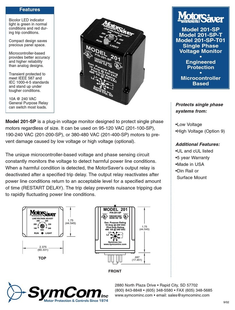 SymCom MotorSaver 201-SP manual