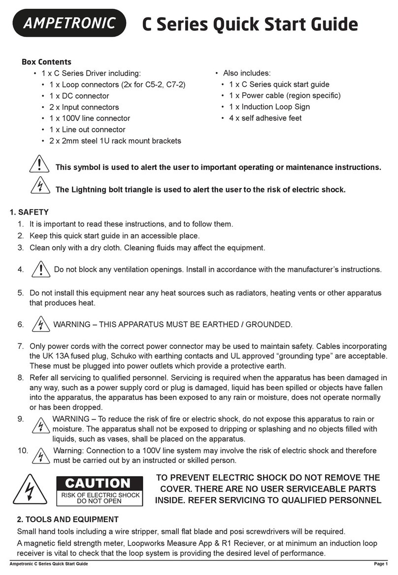 Ampetronic C Series quick start guide
