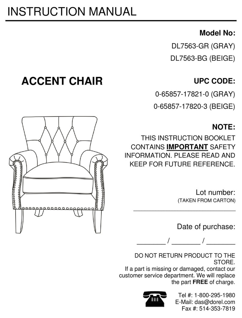 Dorel Living DL7563-GR instruction manual Dorel Living DL7563-GR instruction manual