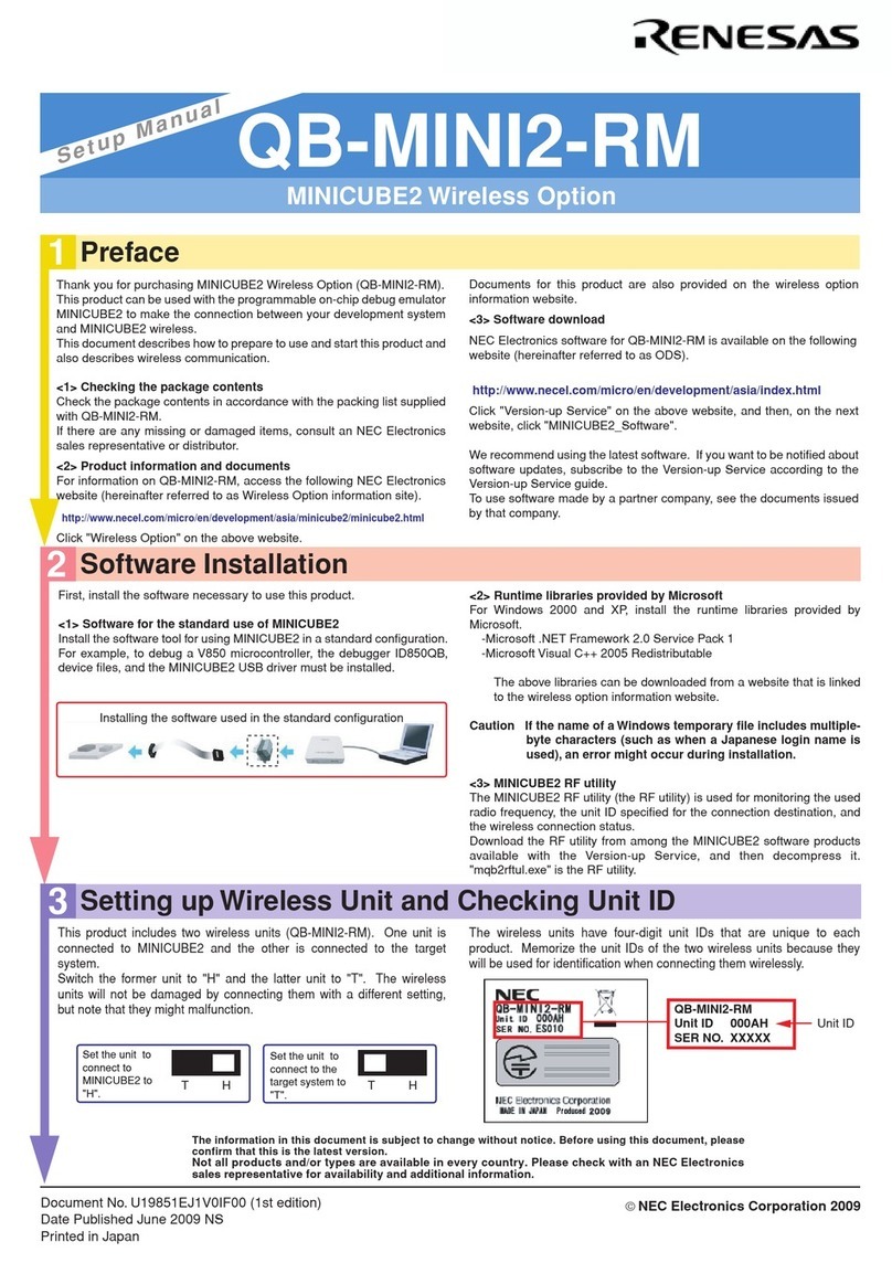 Renesas QB-MINI2-RM User guide