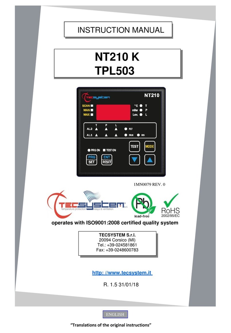 TECSYSTEM NT210 K instruction manual