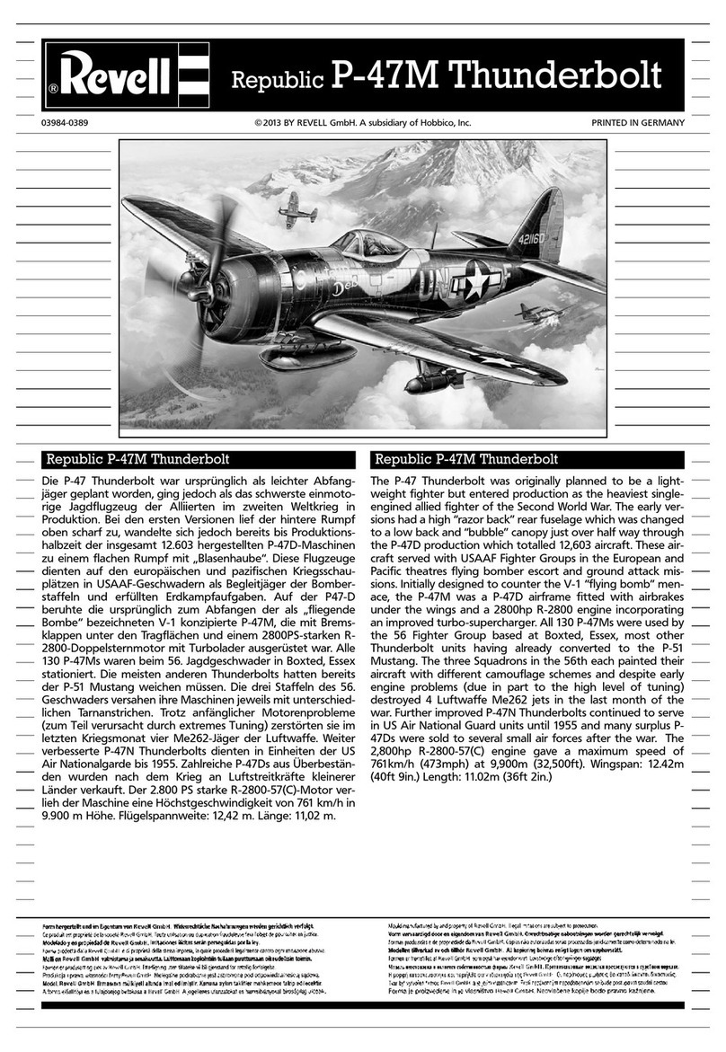 REVELL Republic P-47M Thunderbolt User manual REVELL Republic P-47M Thunderbolt User manual