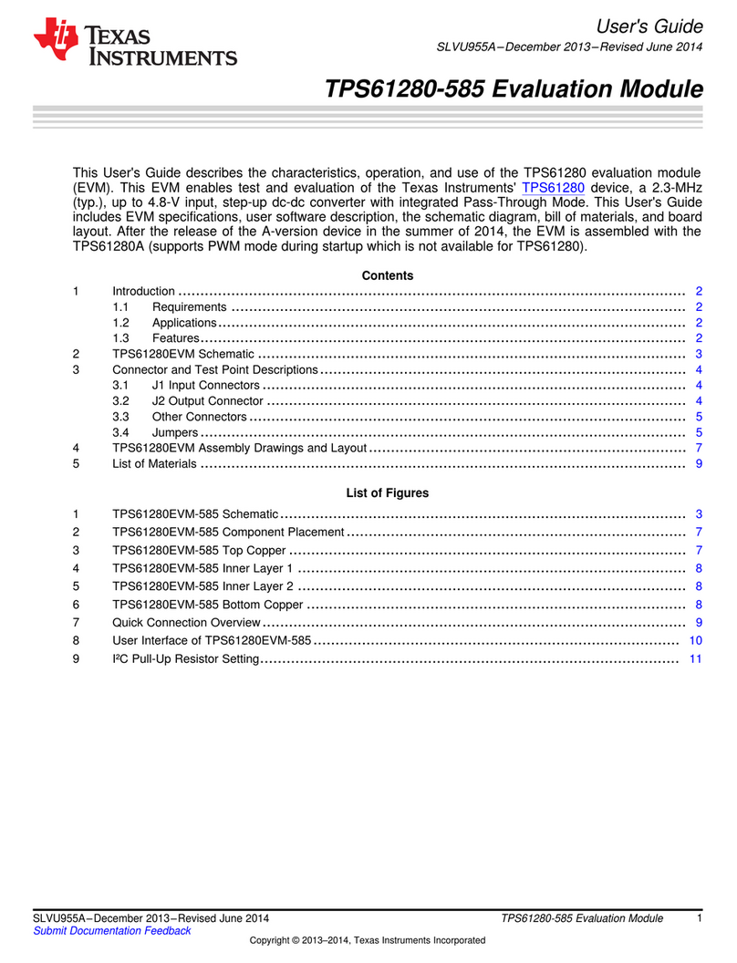 Texas Instruments TPS61280-585 User manual Texas Instruments TPS61280-585 User manual