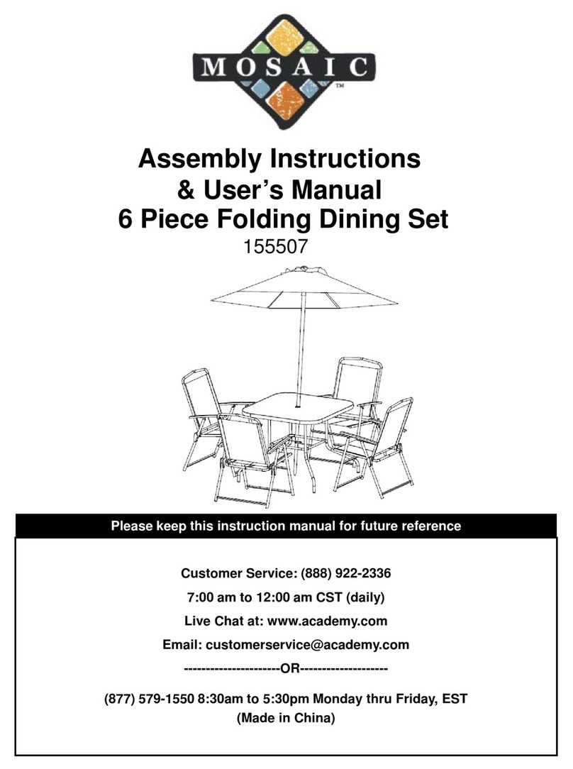 Mosaic 155507 Assembly instructions & user manual