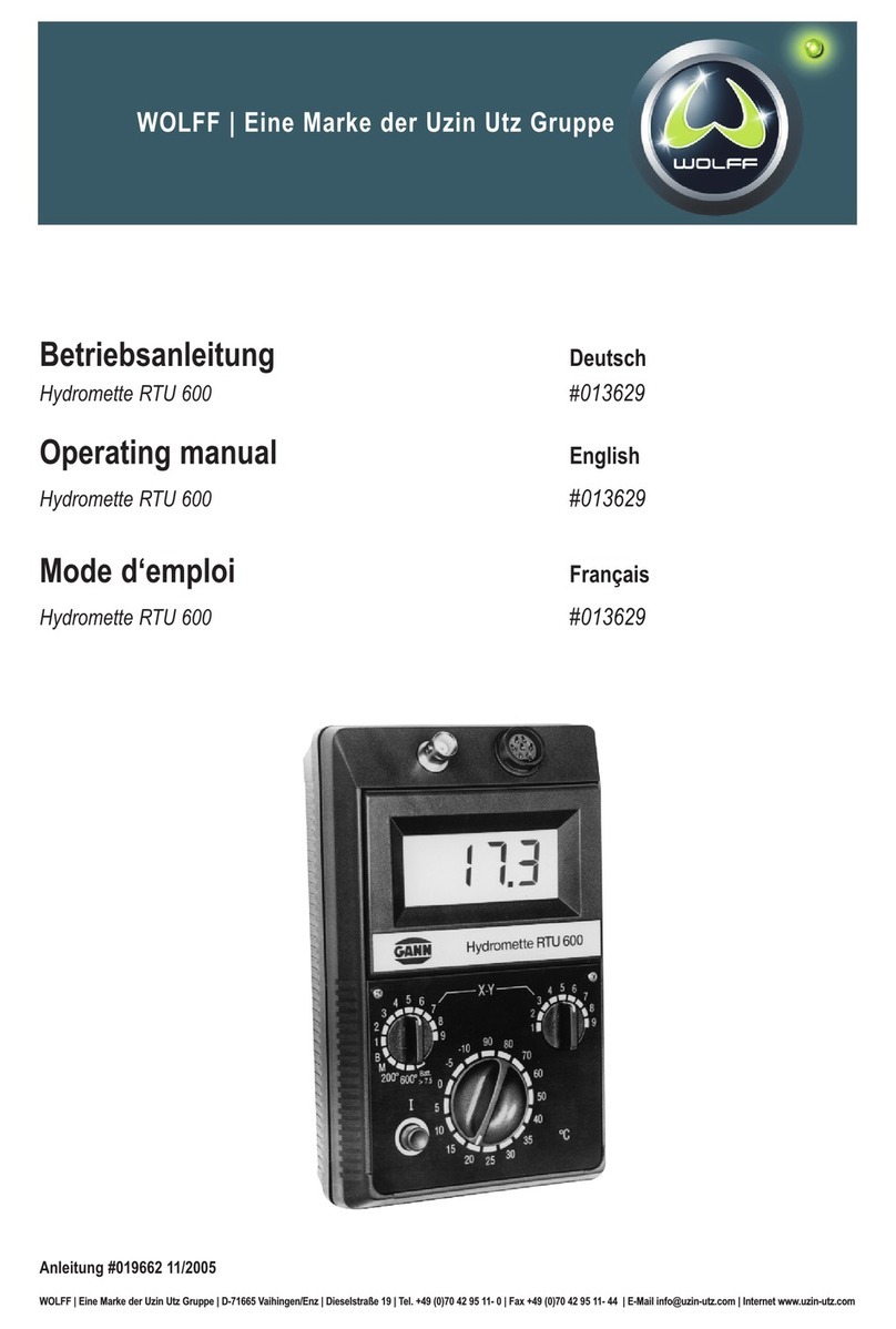 GANN Hydromette RTU 600 User manual