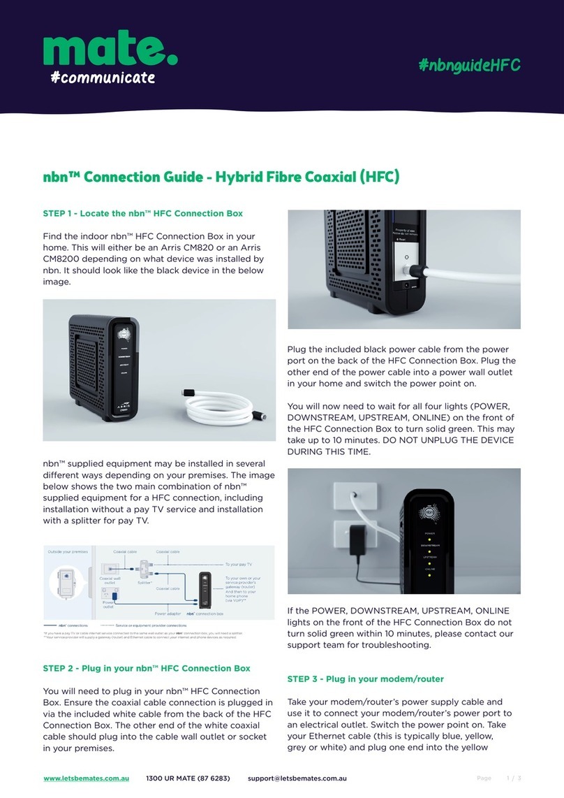 MATE nbn HFC Connection guide