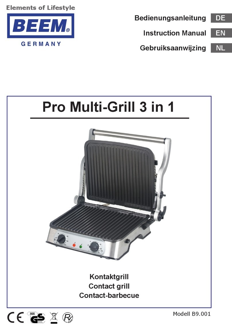 Beem Pro Multi-Grill 3 in 1 B9.001 User manual Beem Pro Multi-Grill 3 in 1 B9.001 User manual