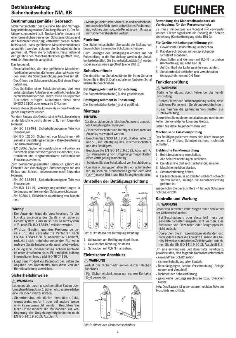 EUCHNER NM KB Series operating instructions