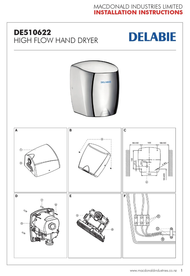Delabie DE510622 installation instructions