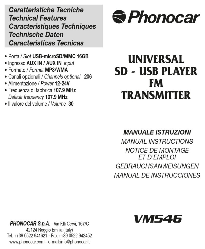 Phonocar VM546 Manual instructions