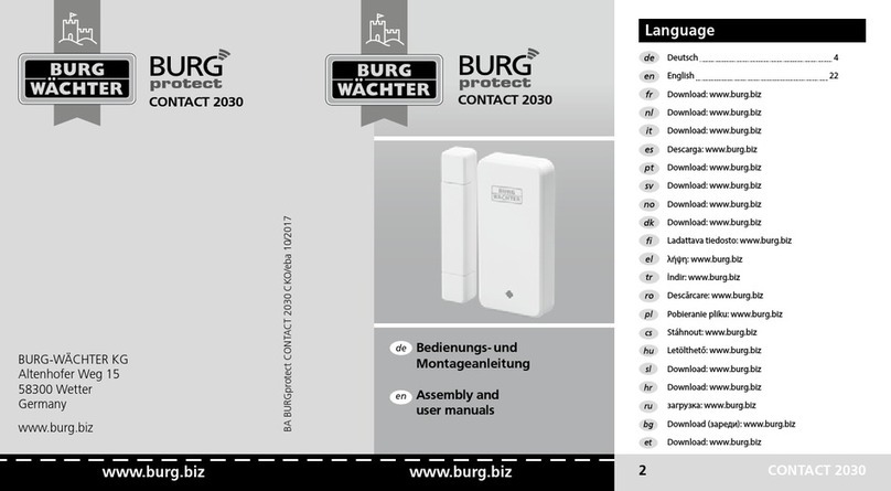 BURG-WACHTER BURGprotect CONTACT 2030 Assembly and user's manual