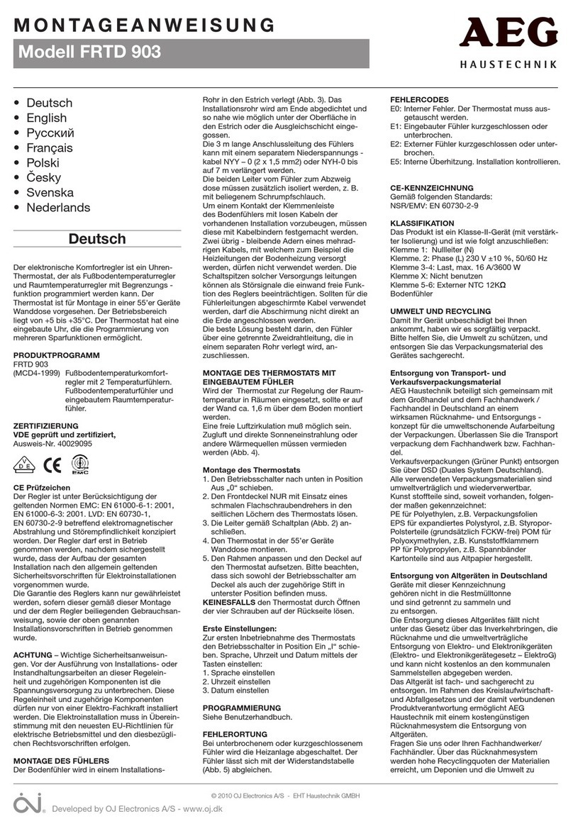 AEG FRTD 903 installation instructions