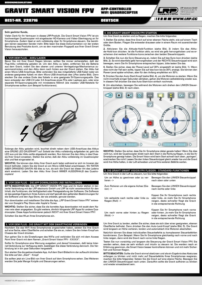 LRP GRAVIT SMART VISION FPV User manual