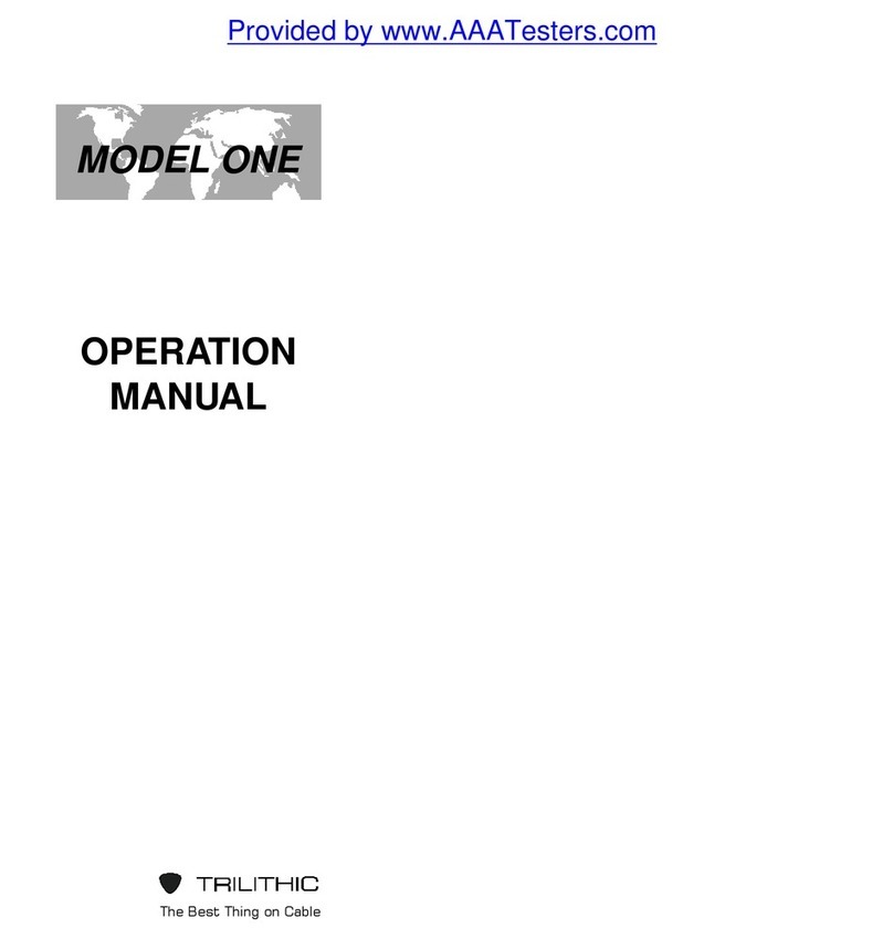 Trilithic Model One User manual Trilithic Model One User manual