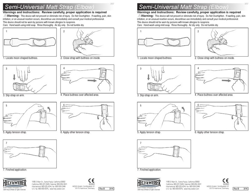 Hely&Weber Semi-Universal Matt Strap 3707 Warnings and Instructions