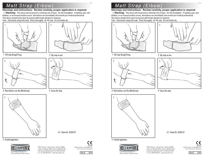 Hely&Weber Matt Strap 3704 Warnings and Instructions Hely&Weber Matt Strap 3704 Warnings and Instructions