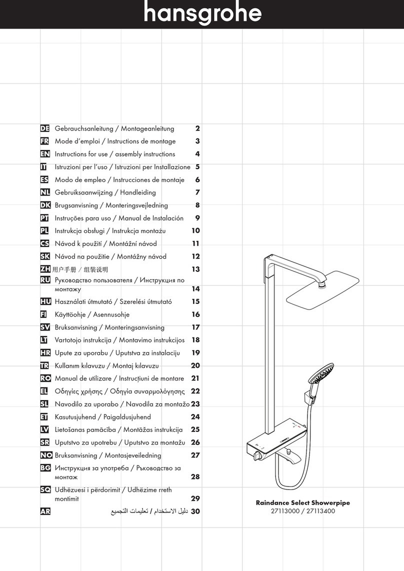 Hans Grohe Raindance Select Showerpipe 27113400 Instructions for use/assembly instructions