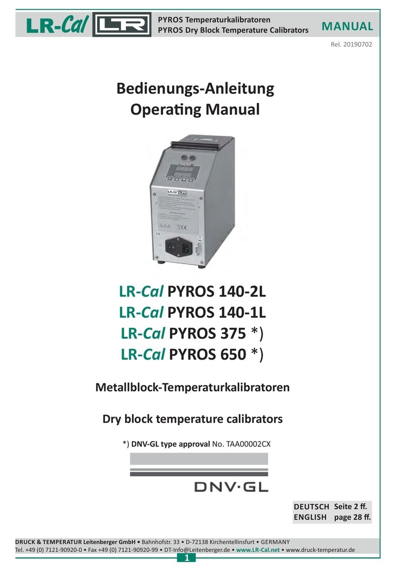 DRUCK & TEMPERATUR Leitenberger LR-Cal PYROS Series operating manual DRUCK & TEMPERATUR Leitenberger LR-Cal PYROS Series operating manual