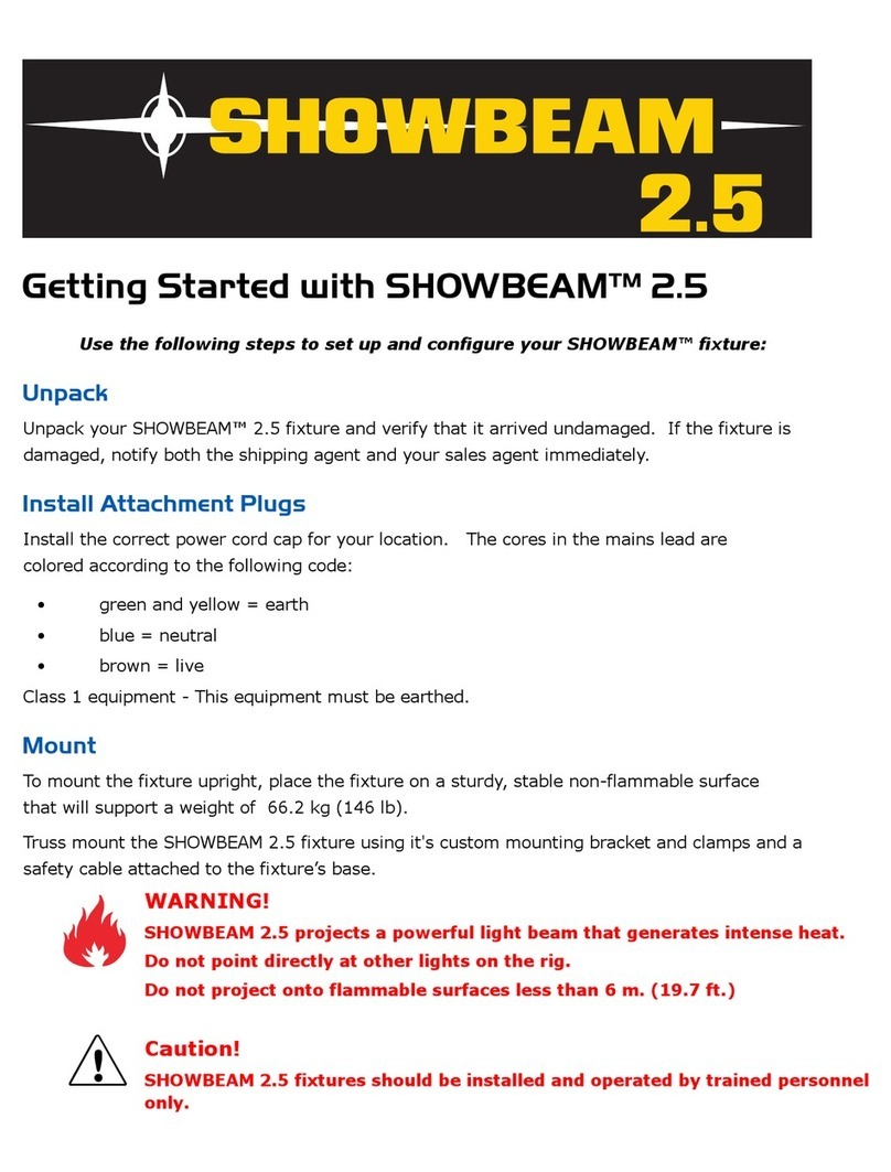 High End Systems SHOWBEAM 2.5 User manual