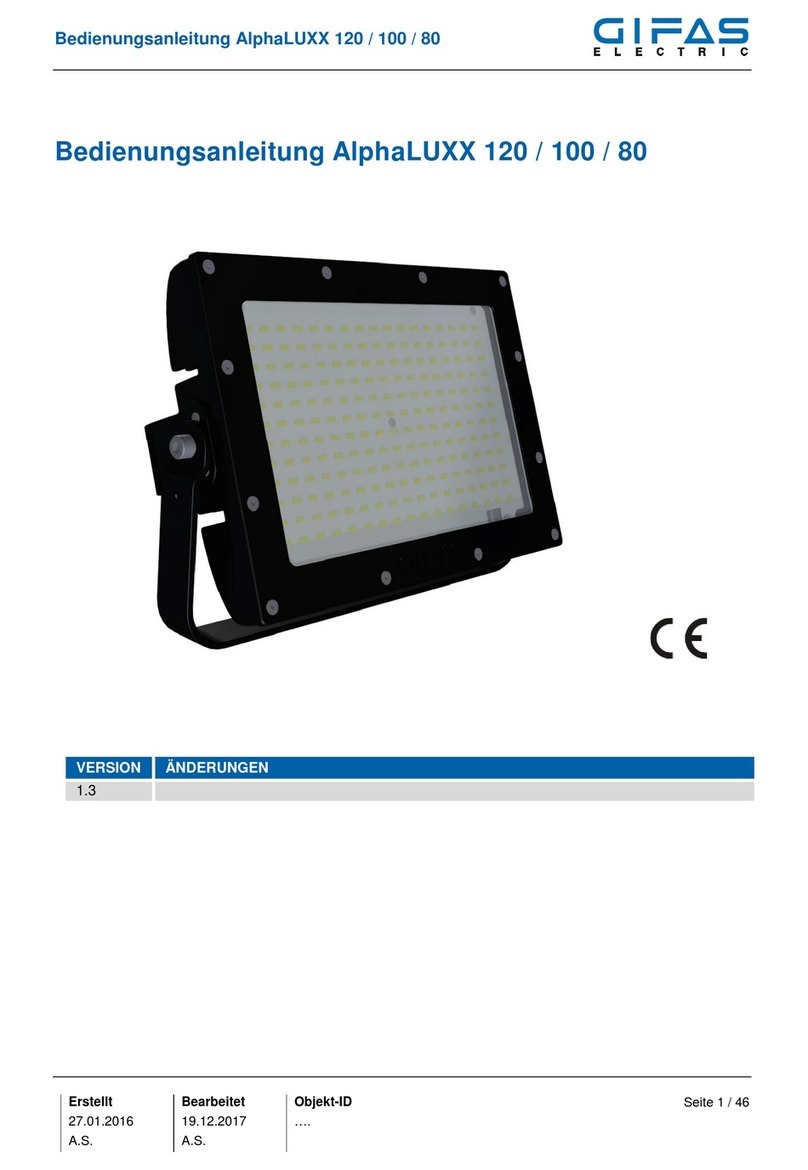Gifas AlphaLUXX 100 operating instructions