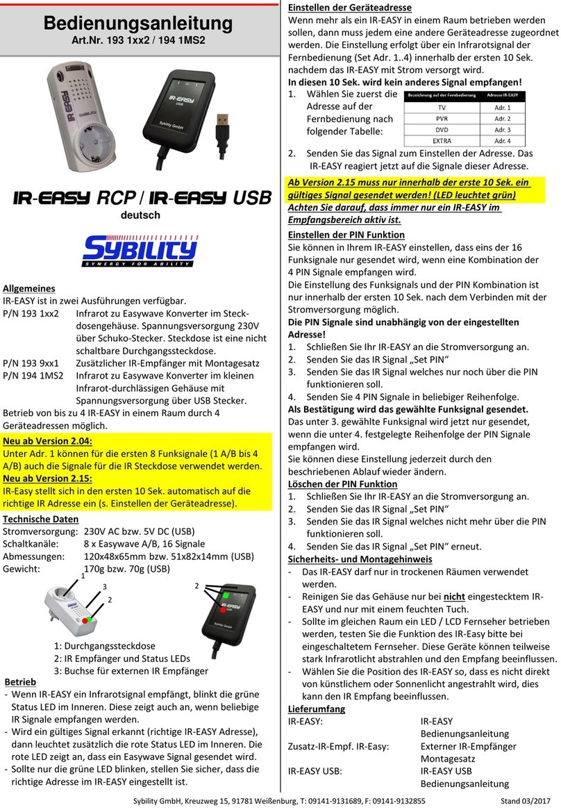 Sybility IR-EASY user manual