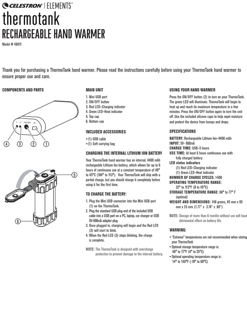 Celestron Elements ThermoTank 48011 quick start guide