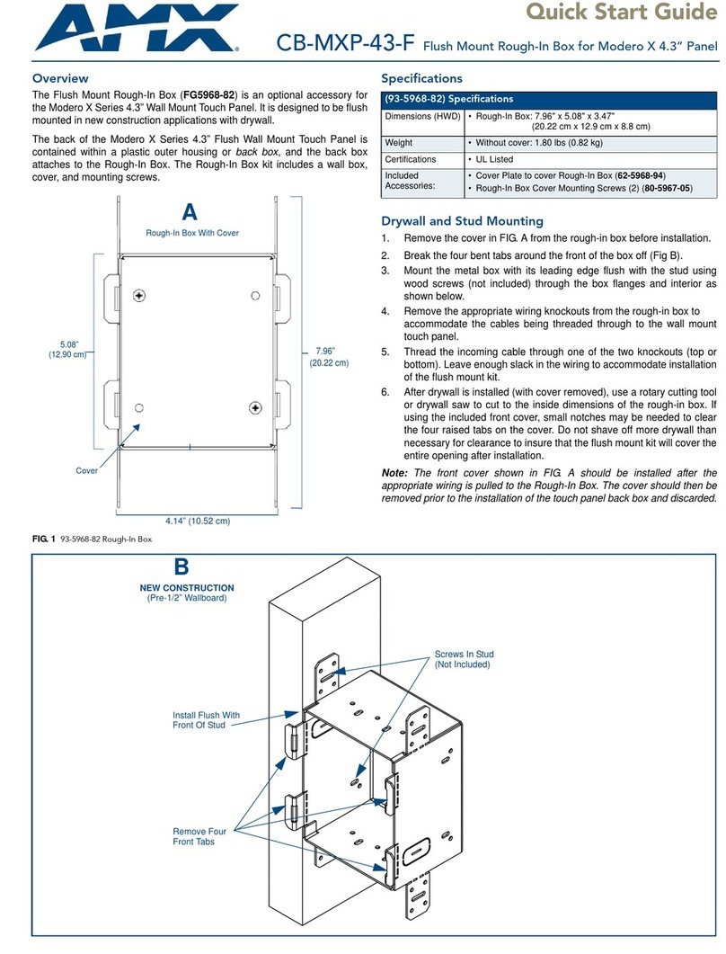 AMX CB-MXP-43-F quick start guide
