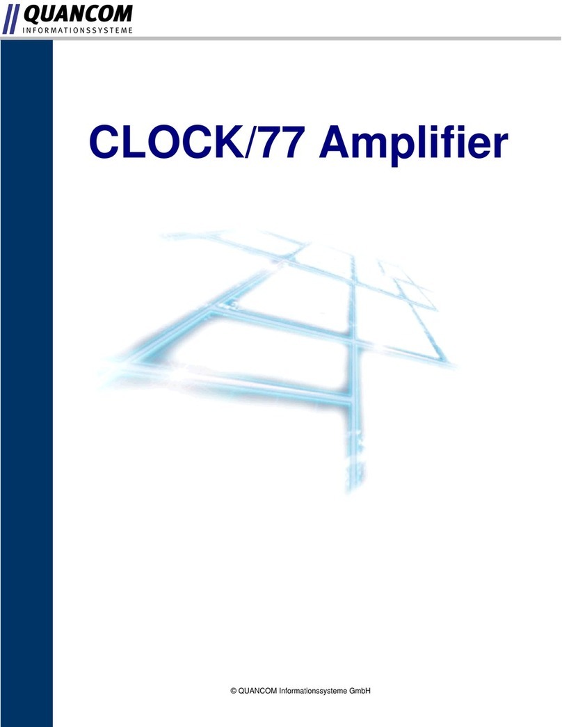 Quancom Clock77-Amplifier user manual