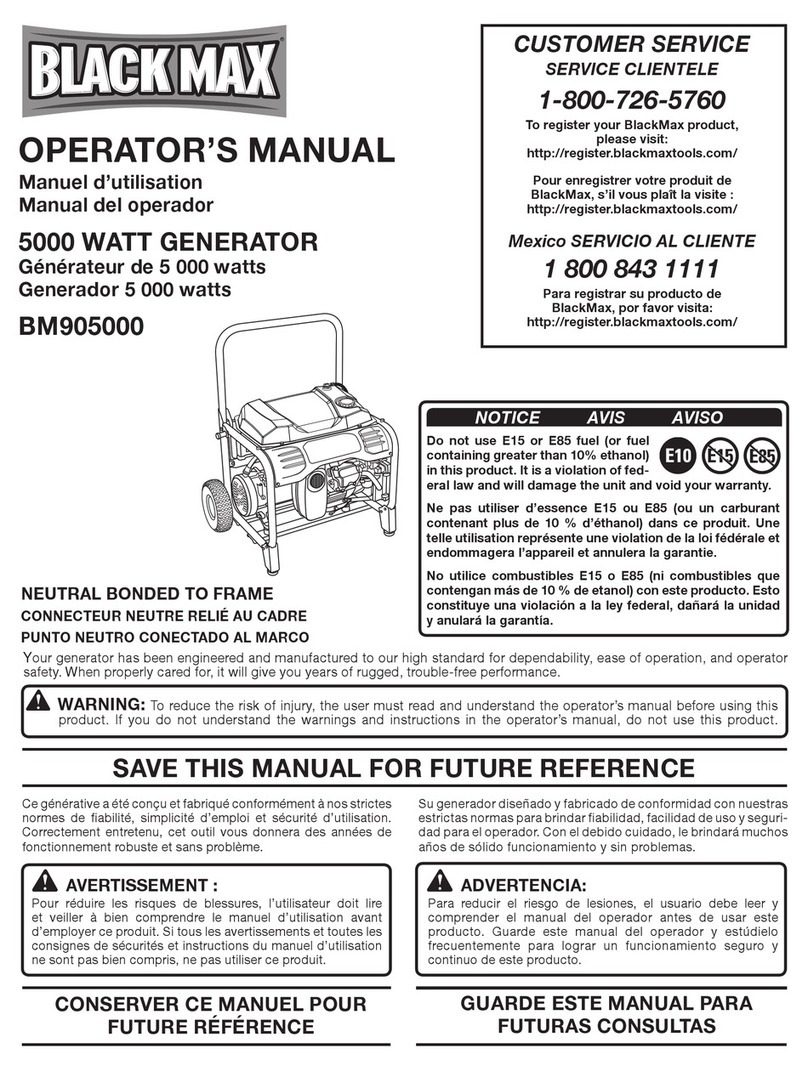 Black Max BM905000 Operator's manual