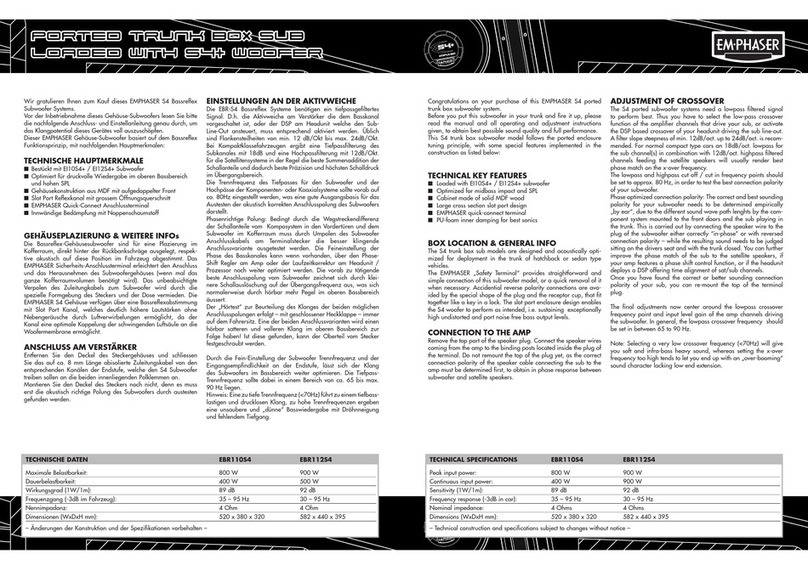 EMPHASER S4 EBR11054 User manual