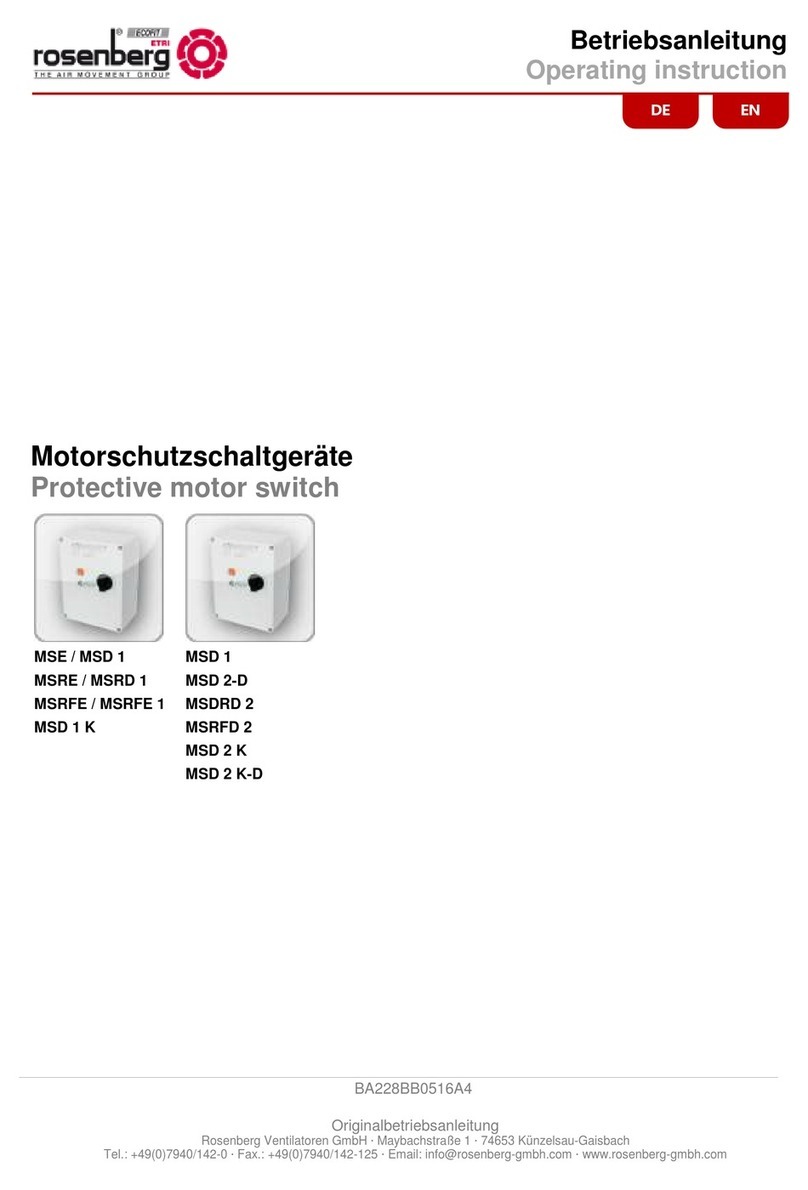 Rosenberg MSE 1 operating instructions