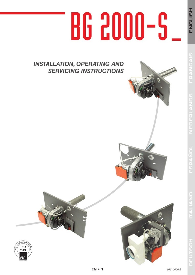 ACV BG 2000-S Series Installation, operating and servicing instructions