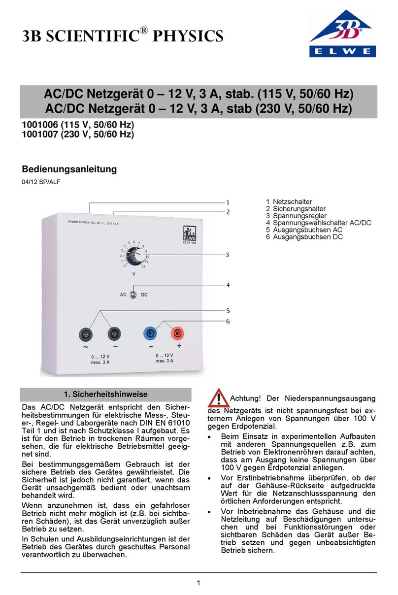 3B SCIENTIFIC 1001006 instruction sheet