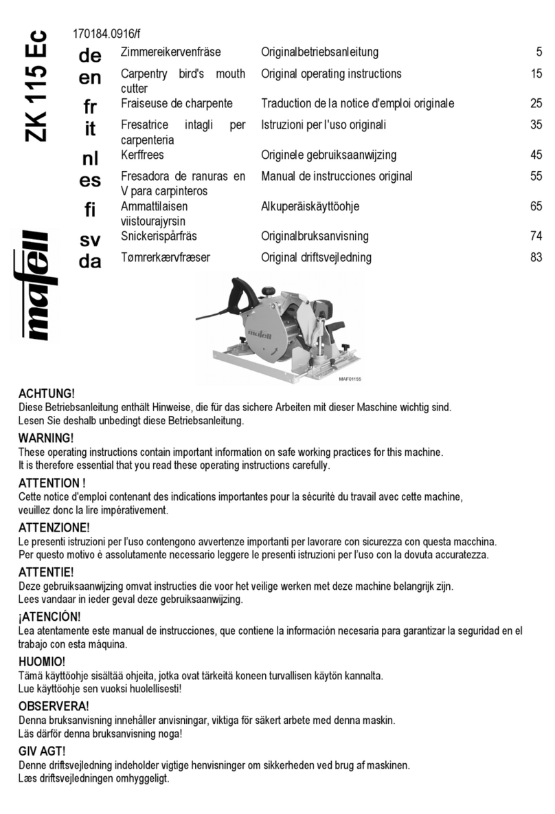 Mafell ZK 115 Ec User manual