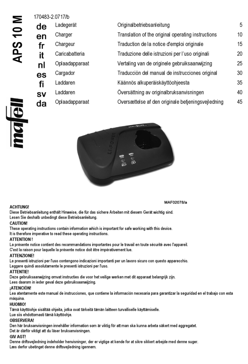 Mafell APS 10 M Original operating instructions Mafell APS 10 M Original operating instructions