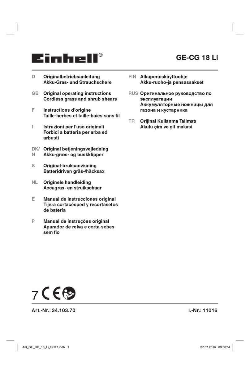 EINHELL GE-CG 18 Li User manual