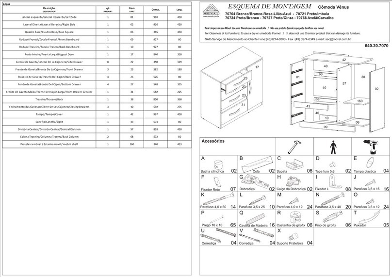Moval 70704 Assembly manual