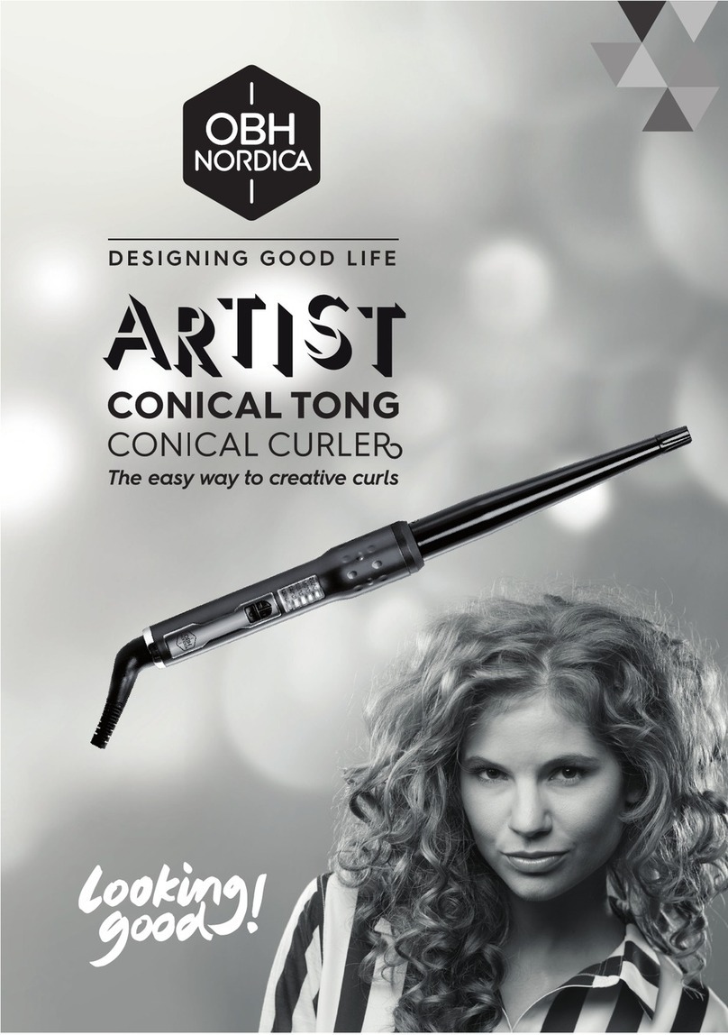 OBH Nordica ARTIST CONICAL TONG instruction manual