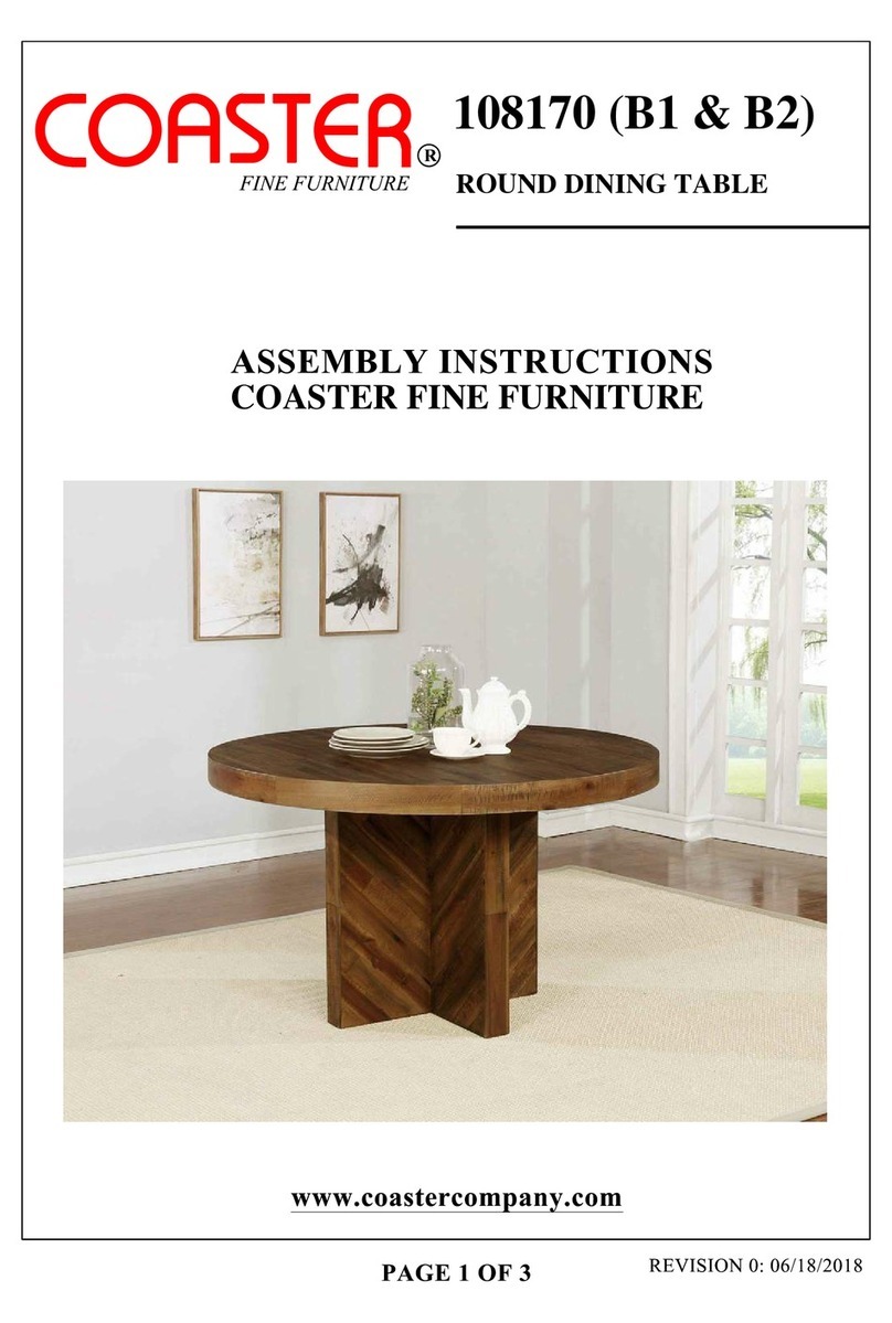 Coaster 108170 (B1 & B2) User manual Coaster 108170 (B1 & B2) User manual