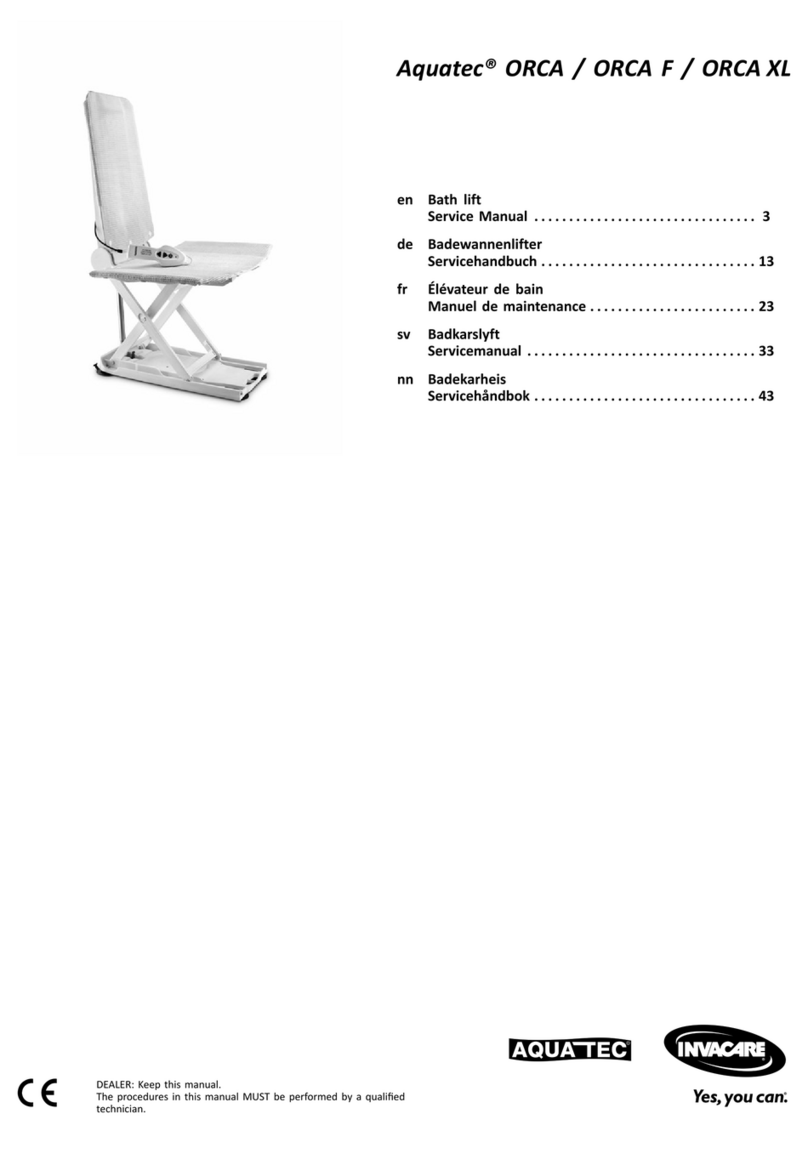 Invacare Aquatec ORCA Service manual