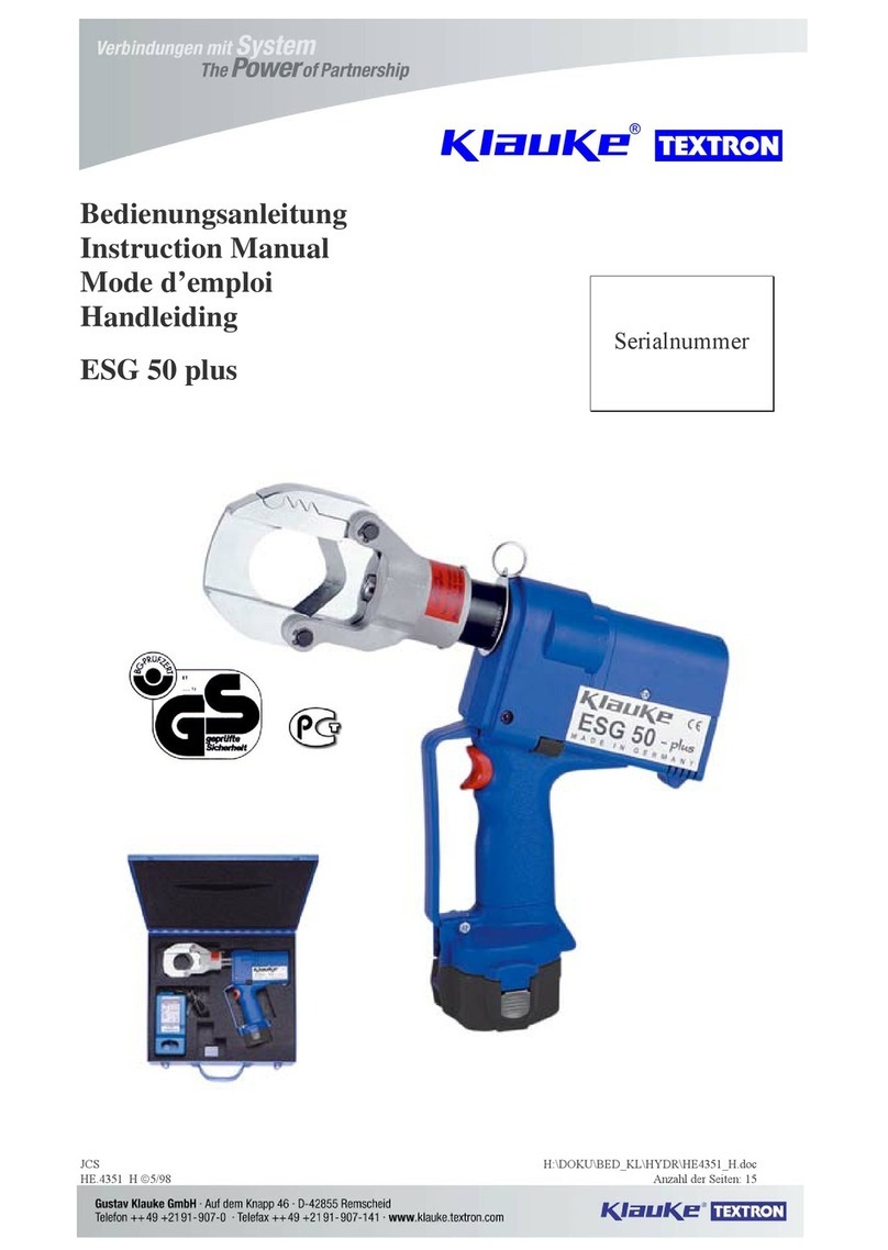 Klauke TEXTRON ESG 50 plus instruction manual