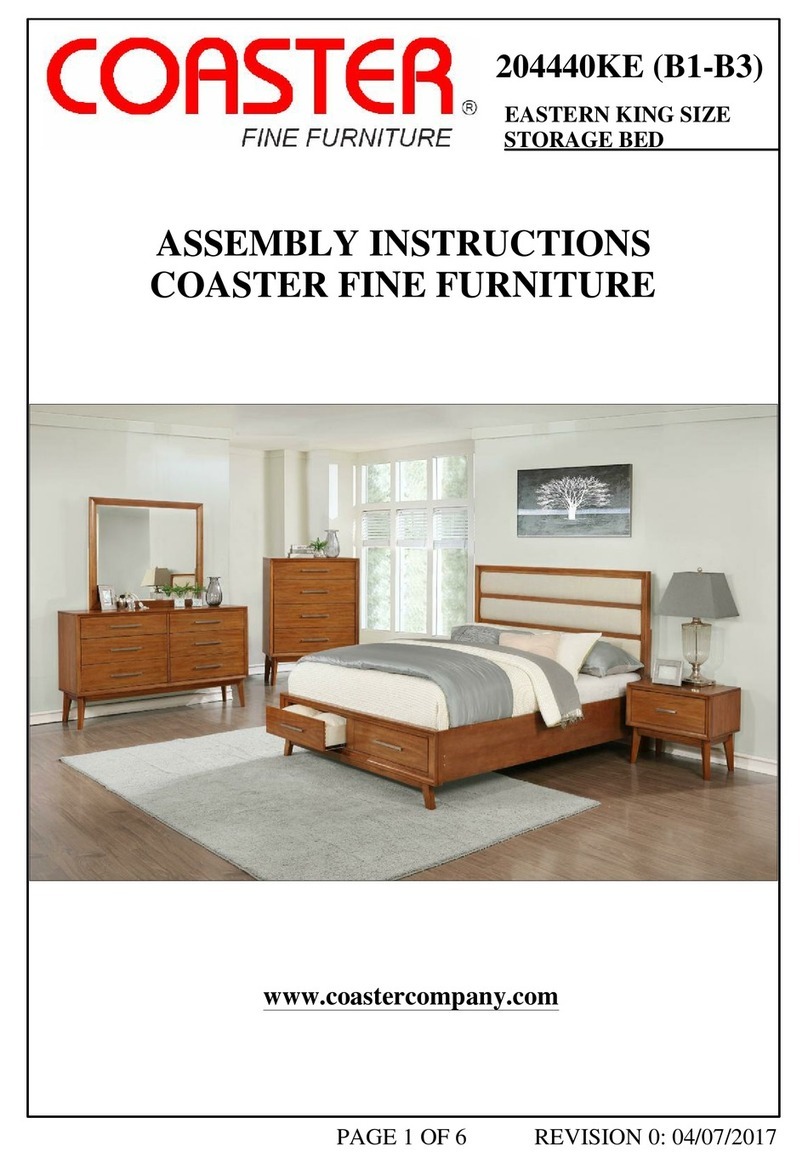 Coaster 204440KE (B1-B3) Assembly instructions