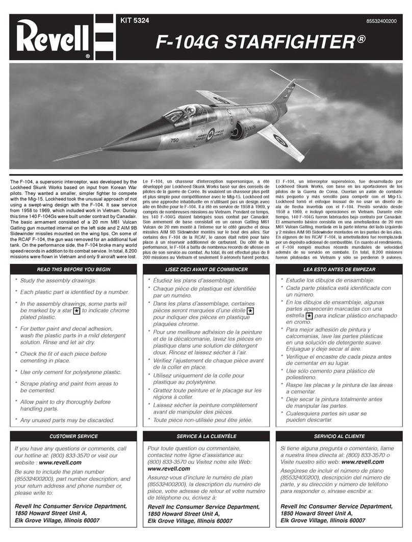 REVELL F-104 G Starfighter User manual