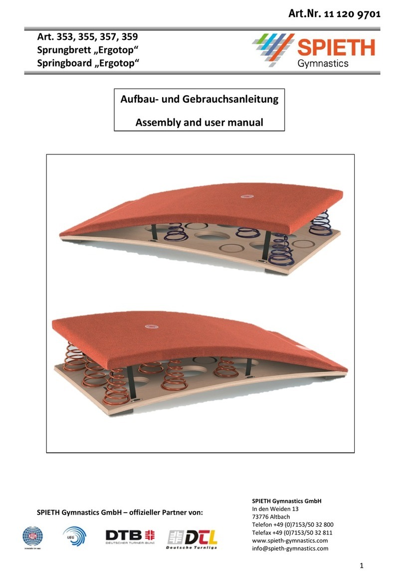 SPIETH Gymnastics Ergotop 5 Assembly and user's manual SPIETH Gymnastics Ergotop 5 Assembly and user's manual