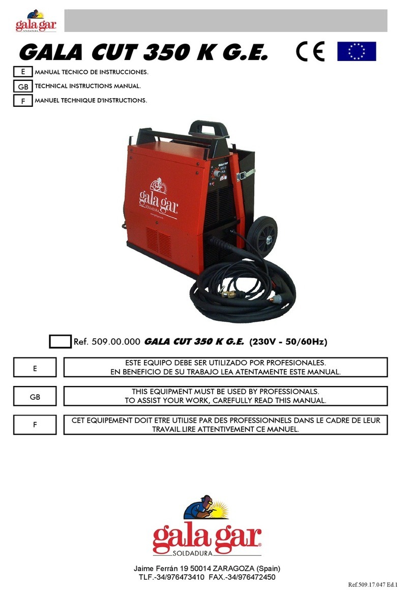 gala gar GALA CUT 350 K G.E Owner's manual
