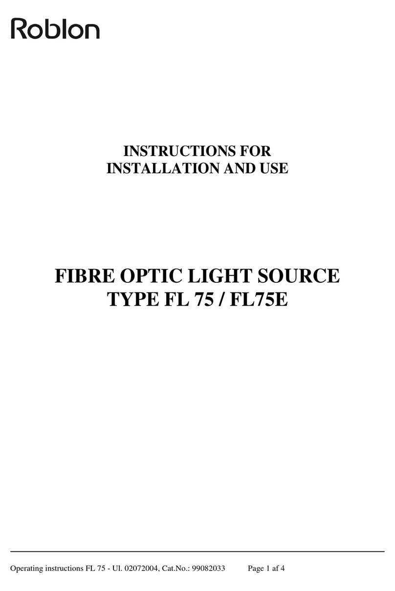 ROBLON FL 75 Instructions for installation and use